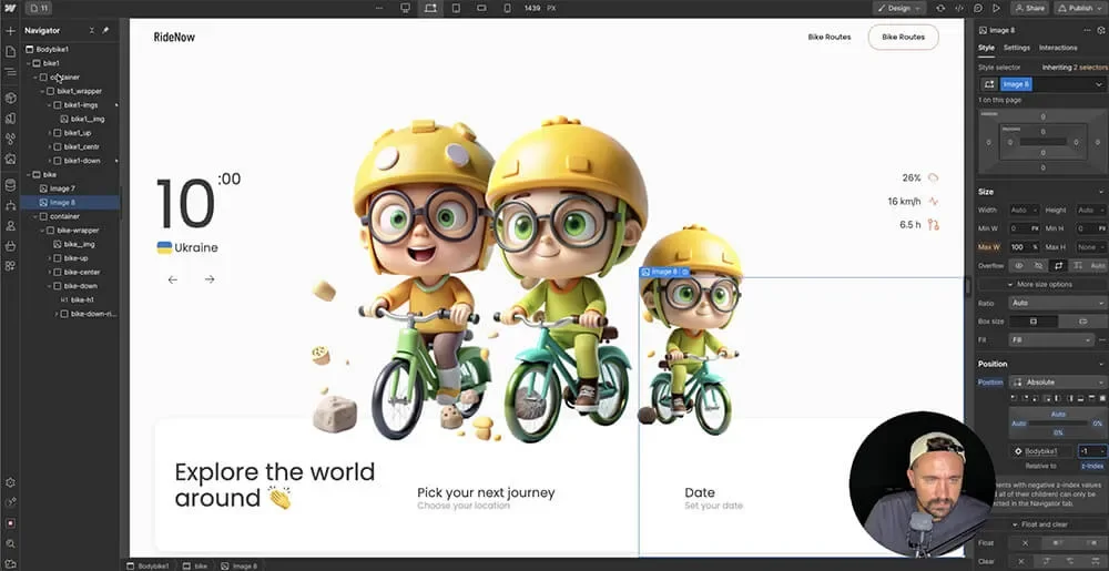 Верстка сайту у Webflow