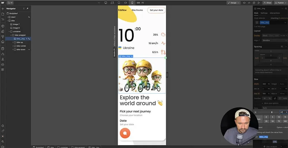 Мобільна версія сайту у Webflow
