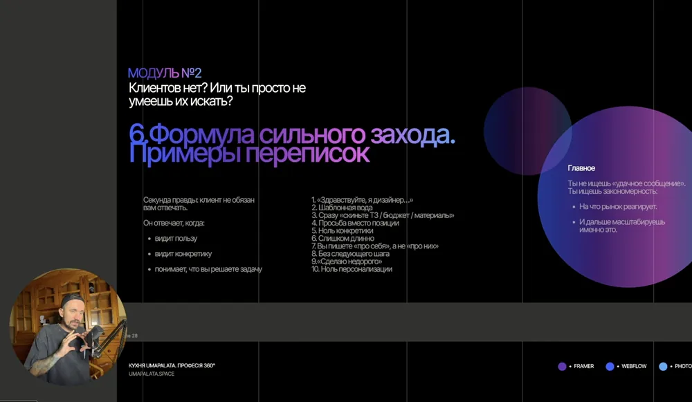 Слайд уроку «Формула сильного заходу. Приклади листувань»