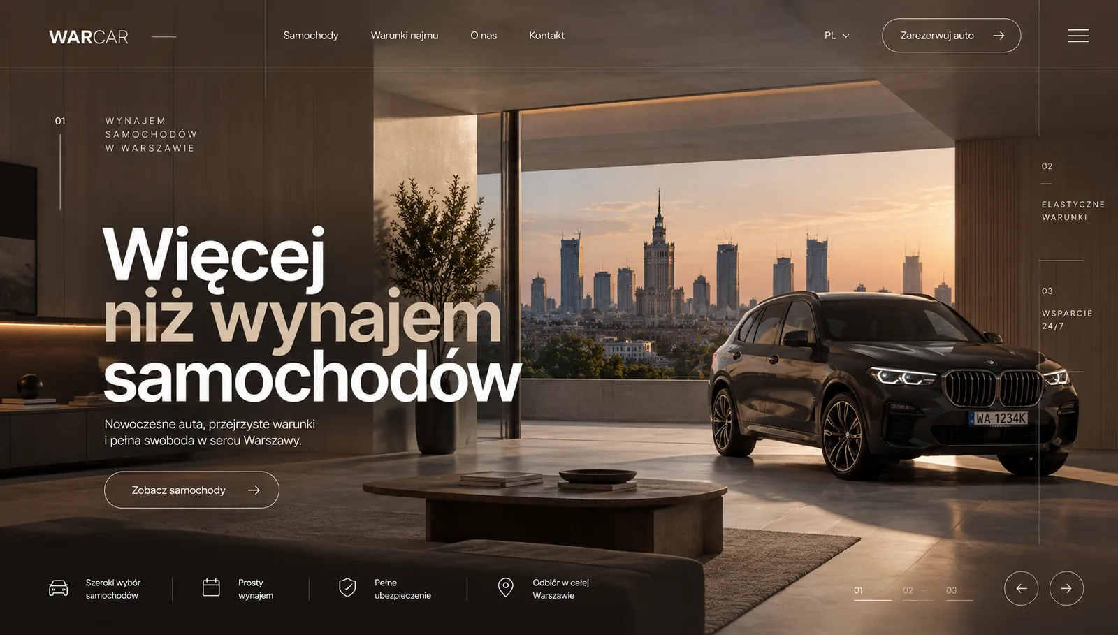 Робота учня: сайт прокату автомобілів Warcar